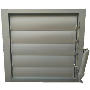 Revêtement de façade extérieure Volets à persiennes en aluminium argenté durables et élégants pour fenêtre - Product Image 1