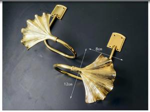 Attache de rideau décorative en métal doré en forme de feuille de Ginkgo de qualité supérieure, accessoire pour arrangement de rideaux, pour intérieurs modernes, vente en gros depuis l'Inde - Product Image 4