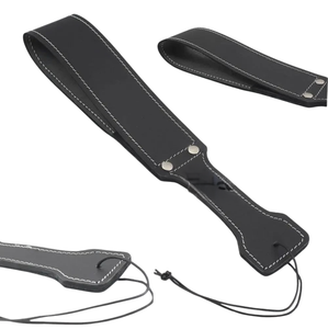 Pagaie de fustigation en cuir de vachette véritable avec surface plate et large pour jeux d'impact BDSM - Product Image 2