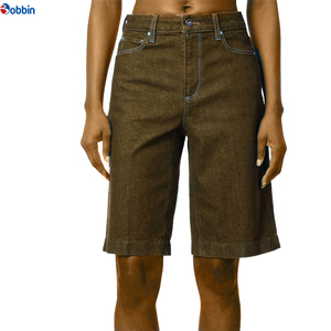 BOBBIN INDUSTRIES Shorts de Mezclilla para Mujer, Verano, Casuales, Alta Calidad, Cómodos, Color Personalizado, Transpirables, Bolsillos con Botones, Estilo Vintage - Product Image 3