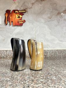 Most Selling Handmade Animal Style Drinking Horn Mug with Glossy Surface Portable for Parties & Events Viking drinking horn mug - Product Image 5
