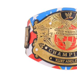 Ceinture de champion WWE Kurt Angle personnalisable, ceinture sportive de haute qualité or et rouge, ceinture de titre personnalisée, édition de collection - Product Image 3