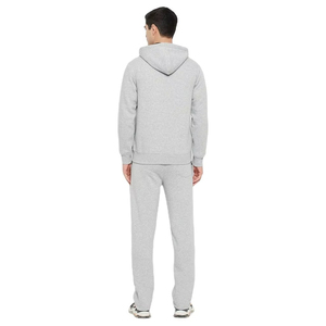 Chándal Gris con Capucha para Hombre, Manga Larga, Bolsillos Laterales, Cierre de Cremallera, Ropa Casual, Transpirable, Color Sólido, Otoño, Corte Regular - Product Image 6