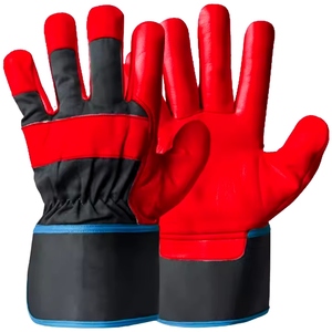 Gants de sécurité robustes en cuir grainé de vachette avec manchette caoutchoutée 11 oz – Nouveau design pour la protection des mains industrielles sur les chantiers - Product Image 3