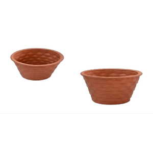 Jardinière en terre cuite artisanale, design Art déco moderne, écologique et recyclable, pour l'extérieur, idéale pour la décoration de la maison à l'occasion de la retraite et de Diwali - Product Image 2