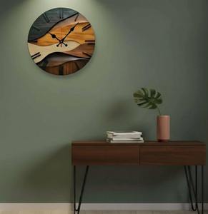 Elegant Round 10 Inch Wooden Quartz Wall <b>Clock</b> Needle Display Single Face Design <b>Modern</b> Scandinavian Home Decoration for Wedding - Product Image 3