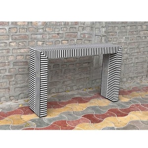 Table en os incrusté de la marque ILAHI, design moderne, détails en agate, rangement, meuble portable pour la maison - Product Image 6