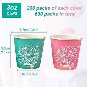 Paquete de 600 Vasos Desechables de 3 oz para Baño, Vasos de Papel Pequeños y Coloridos para Fiestas, Picnics, Barbacoas, Viajes y Eventos - Product Image 2