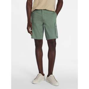 Wholesale Mid Rise Waist Knee Length 100% Cotton OEM Custom Made Logo Anti-Wrinkle Multi Pockets Woven Men's Cargo Shorts - Product Image 3
