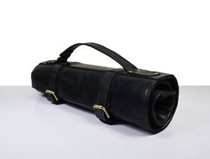 Sac de transport professionnel en cuir véritable de qualité supérieure, anti-odeur, robuste et confortable, pour couteaux de chef et ustensiles de cuisine - Product Image 2