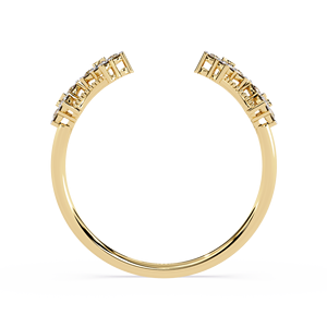 แหวนหมั้นเพชรทรงกลมเจียระไนแบบคลาสสิกสำหรับผู้หญิง ทองคำขาว 14k - Product Image 4