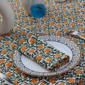 Printed Cotton Linen <b>Tablecloth</b> With Plant Pattern <b>Square</b> Washable Outdoor Use Classic Style - Product Image 6