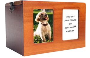 Hot Selling Modern American Style Natural Wood Cat Dog Ashes <b>Memorial</b> Urn Photo <b>Frame</b> Urns - Product Image 4