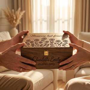 Brown Wooden <b>Lockable</b> Storage <b>Box</b> Custom Name Engraving Classic Design 3-6L Capacity Sundries Organizer Gift for Bedroom Desk - Product Image 4