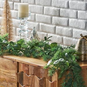 Ghirlanda Natalizia Artificiale di Eucalipto da 1,67 m per Interni ed Esterni, Decorazione per Cancelli, Porte d'Ingresso e Pareti di Casa - Product Image 4