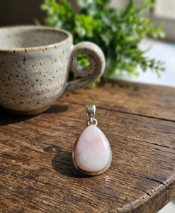 Natural Pink <b>Opal</b> Teardrop <b>Pendant</b> Rose Gold Plated Yellow Gold Plated 925 Sterling Silver Handmade Gemstone Jewelry - Product Image 4