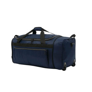 Nouvel article : Sac de sport unisexe bleu marine en polyester avec fermeture éclair et compartiment intérieur, 40-55L, décontracté et sportif - Product Image 4
