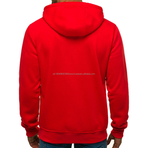 Sudadera con Capucha Roja Personalizada para Hombre OEM, Sudadera con Capucha de Algodón 100% Transpirable para Hombre, Ropa de Calle - Product Image 3