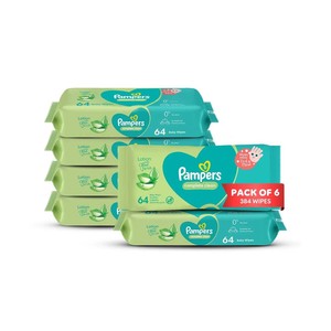 Toallitas Húmedas para Bebé Pampers, Toallitas con Aroma Fresco para Bebé, Limpian Suavemente de la Cabeza a los Pies, 1152 en Total (16 Paquetes con Tapa Abatible) - Product Image 3