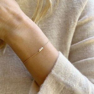Gold Pearl <b>Bracelet</b> Natural Pearl <b>Bracelet</b> for Women Dainty Jewelry June Birthstone Elegant Handmade Gift for Her - Product Image 2