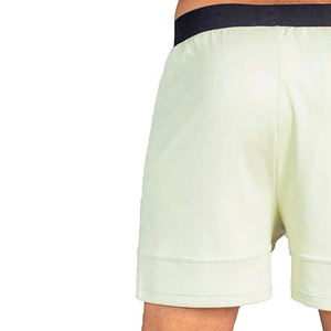 Shorts en tricot blanc uni pour hommes avec poches, cordon de serrage à la taille, séchage rapide, vêtements décontractés - Product Image 5