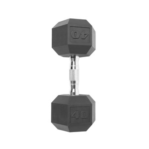 Haltères recouverts de caoutchouc 20 kg antidérapants pour exercices de fitness unisexe - Product Image 4
