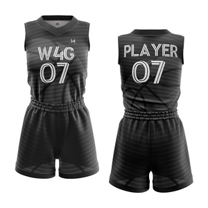 Conjunto de Uniforme de Baloncesto W4G, Cuello en V, Sin Mangas, Sublimado Personalizado, Absorbente de Humedad, 100% Poliéster, Ropa de Baloncesto Unisex para Adultos - Product Image 1