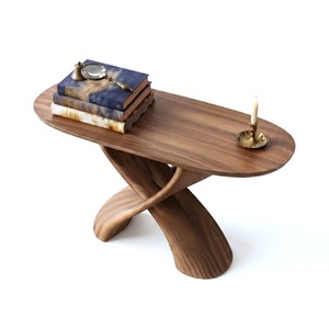 Modern Solid Wood <b>Console</b> <b>Table</b>| Entryway wooden furniture With Pedestal Base Handmade Entryway Furniture <b>For</b> Living Room - Product Image 6