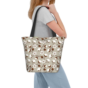 Low Price Fabric Custom Logo And Color Material Cotton Shoulder Shopping Handle Comfortable Tote <b>Bag</b> Hand Wear - Product Image 4