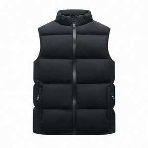 Custom Down Vest Puffer <b>Jacket</b> for <b>Men</b> Stand Collar Zipper Closure <b>Half</b> <b>Sleeves</b> Custom Logo <b>Winter</b> - Product Image 5
