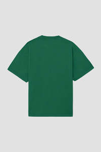 T-shirt décontracté pour homme en coton 100% tricoté, vert, col rond, manches courtes, coupe oversize, couleur unie, séchage rapide, écologique et respirant - Product Image 6