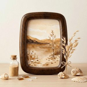 Wood Photo <b>Frame</b> Rectangle Vertical Rustic Handmade Digital <b>Printing</b> Full Color Tabletop Decor Wooden Photo <b>Frame</b>/picture <b>Frames</b> - Product Image 5