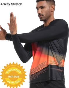 Vente en gros de rashguards personnalisés pour BJJ, manches longues, séchage rapide, protection UV UPF 50+, respirant, polyester/nylon, 220g, unisexe, MMA Jiu - Product Image 5