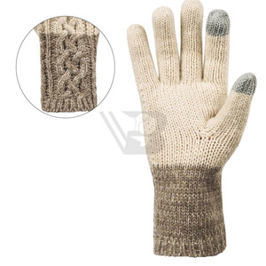 Achat en gros de gants d'hiver décontractés à double couleur en tricot torsadé pour femmes, compatibles avec les écrans tactiles - Product Image 5