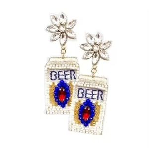 <b>Moon</b> High Quality AHAYA Women's Fashionable Seed Bead Tassel Earrings Bohemian Style Drop - Product Image 3