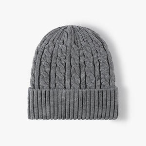 Wholesale Custom Logo Embroidery Streetwear <b>Winter</b> Warmth Solid Color Soft Knitted Beanie <b>Hats</b> for <b>Men</b> in Stock - Product Image 1