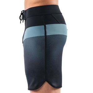Shorts de bain athlétiques pour hommes, noirs, bleu acier, à séchage rapide, avec cordon de serrage, pour la plage, la natation et les sports nautiques - Product Image 4