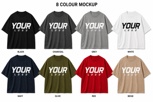 เสื้อยืดโอเวอร์ไซส์ผู้ชาย พิมพ์โลโก้ตามสั่ง คอกลม แขนสั้น สไตล์ลำลอง เสื้อยืดเนื้อหนาสำหรับผู้ชาย - Product Image 6
