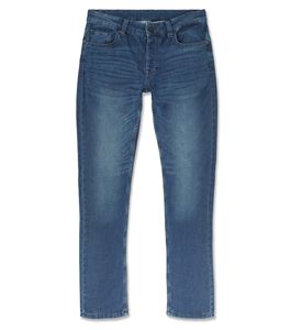 Jean en denim pour homme grande taille, coupe droite mi-ajustée, délavé personnalisé, style vintage Monkey, plus doux avec élasthanne, orné de strass, vente en gros - Product Image 4