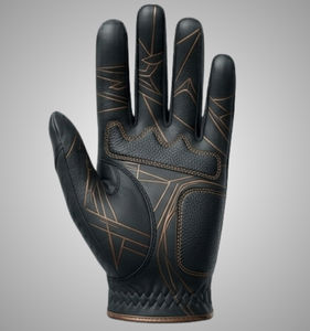 Outdoor Sports Anti-slip Golf Glove Men Right Hand Genuine Leather Embossed Logo Non-Slip <b>Hook</b> And Loop Closure Sports - Product Image 3