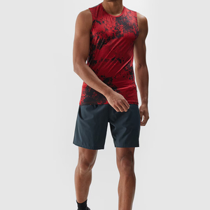 Camiseta sin Mangas para Hombre, Transpirable, de Secado Rápido, Cuello Redondo, Color Sólido, Estilo Deportivo, Spandex/Poliéster, Corte Holgado para Gimnasio, Entrenamiento, Fisicoculturismo - Product Image 3