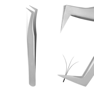 Vente flash - Pinces à extensions de cils en titane sablé avec design antidérapant, antistatique, pointe de 7,5 mm pour les professionnels - Product Image 5