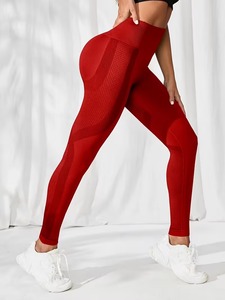 Leggings de yoga fitness d'été côtelés solides de qualité supérieure |   Pantalons de sport à haute élasticité |   Ceinture anti-transpiration pour femmes - Product Image 3