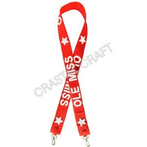 สายรัดผ้าลูกปัดแบบวินเทจรักษ์โลก CRYSTAL CRAFT พร้อมข้อความสั่งทำ BOOMER SOONER Texas Rangers Pittsburgh Go Frogs สีสันสดใส - Product Image 4
