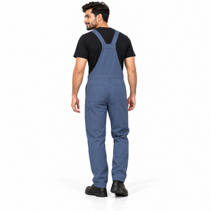 Combinaison de travail en coton en gros pour le personnel industriel, options de logo personnalisé anti-bactérien pour les commandes en gros, bretelles réglables - Product Image 3