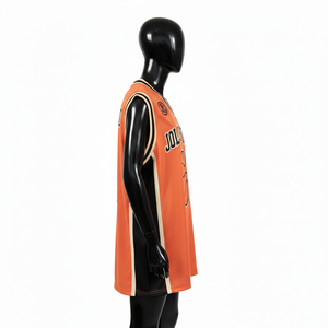Maillot de basket-ball pour femmes, en polyester respirant à séchage rapide, avec empiècements noirs, design personnalisé par transfert thermique, logo personnalisé. - Product Image 3