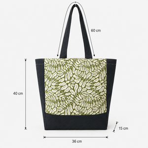 Custom Printed Cotton <b>Canvas</b> Tote Bag 310 GSM Natural Two Tone Black Gusset Promotional <b>Shopper</b> Wholesale OEM ODM Private Label - Product Image 2