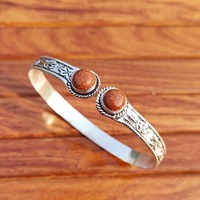 Bracelets manchette en laiton plaqué or et argent, sertis de pierres précieuses en grès doré, unisexe, classique, pour la guérison spirituelle et la pleine conscience, cadeau