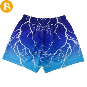 Shorts de sport pour garçons avec logo personnalisé, 100% polyester, motif floral, taille élastique, style décontracté, grande taille, shorts en mesh pour hommes avec poche - Product Image 4