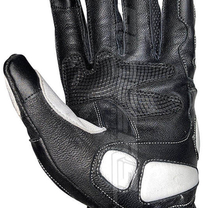 Gants de course à doigts entiers noirs et blancs, respirants, avec protection des articulations, pour le sport, le vélo, la conduite en extérieur, en cuir, pour moto - Product Image 4